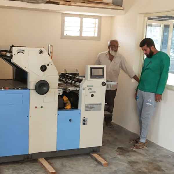 offset printing machine installation